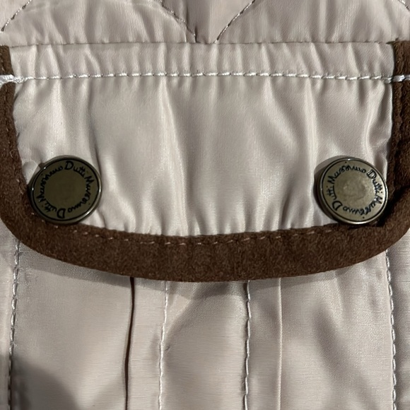Massimo Dutti beige quilted elbow patches jacket. Size 13-14 years NWOT - Picture 8 of 8